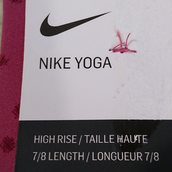 New Nike Yoga Training Pants Medium High Rise 7/8 Length - Picture 8 of 15